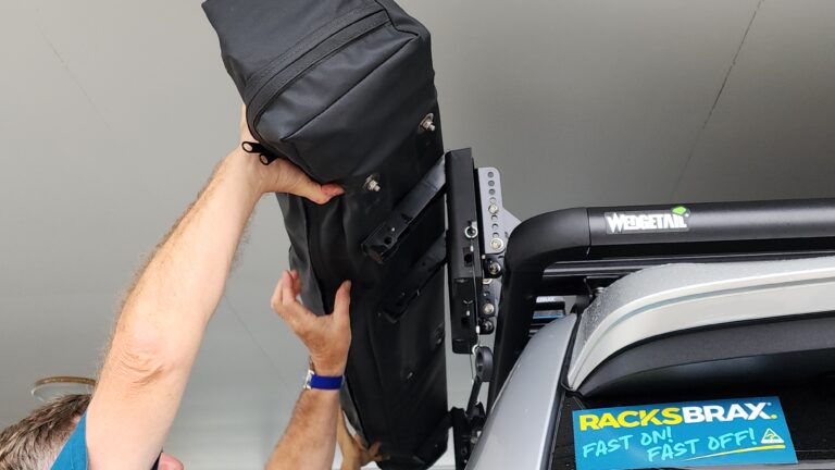 RacksBrax XD Hitch with Camp King 270 awning and Wedgetail Roof Rack 02